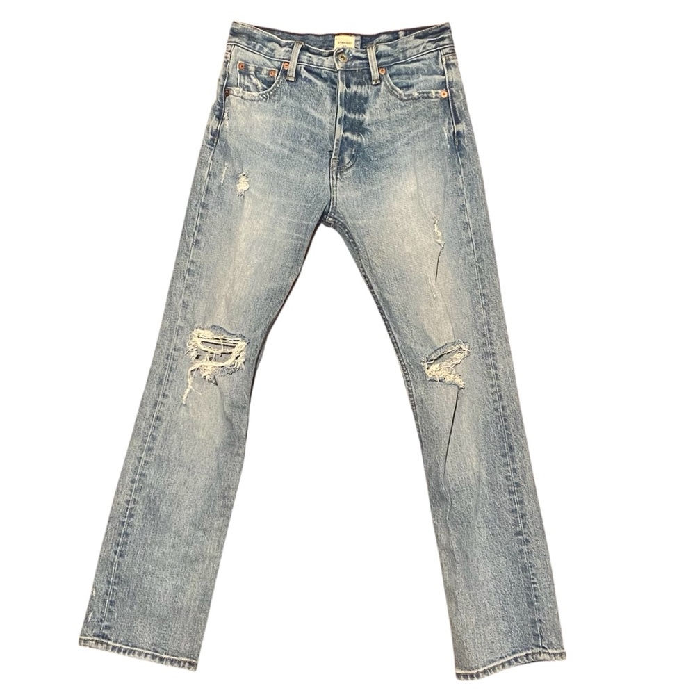 Gap jeans Straight leg distressed 100% cotton cone denim Women’s size 25
